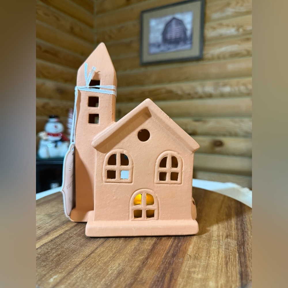 HOUSE WITH CHIMNEY Terracotta House • CHRISTMAS Village